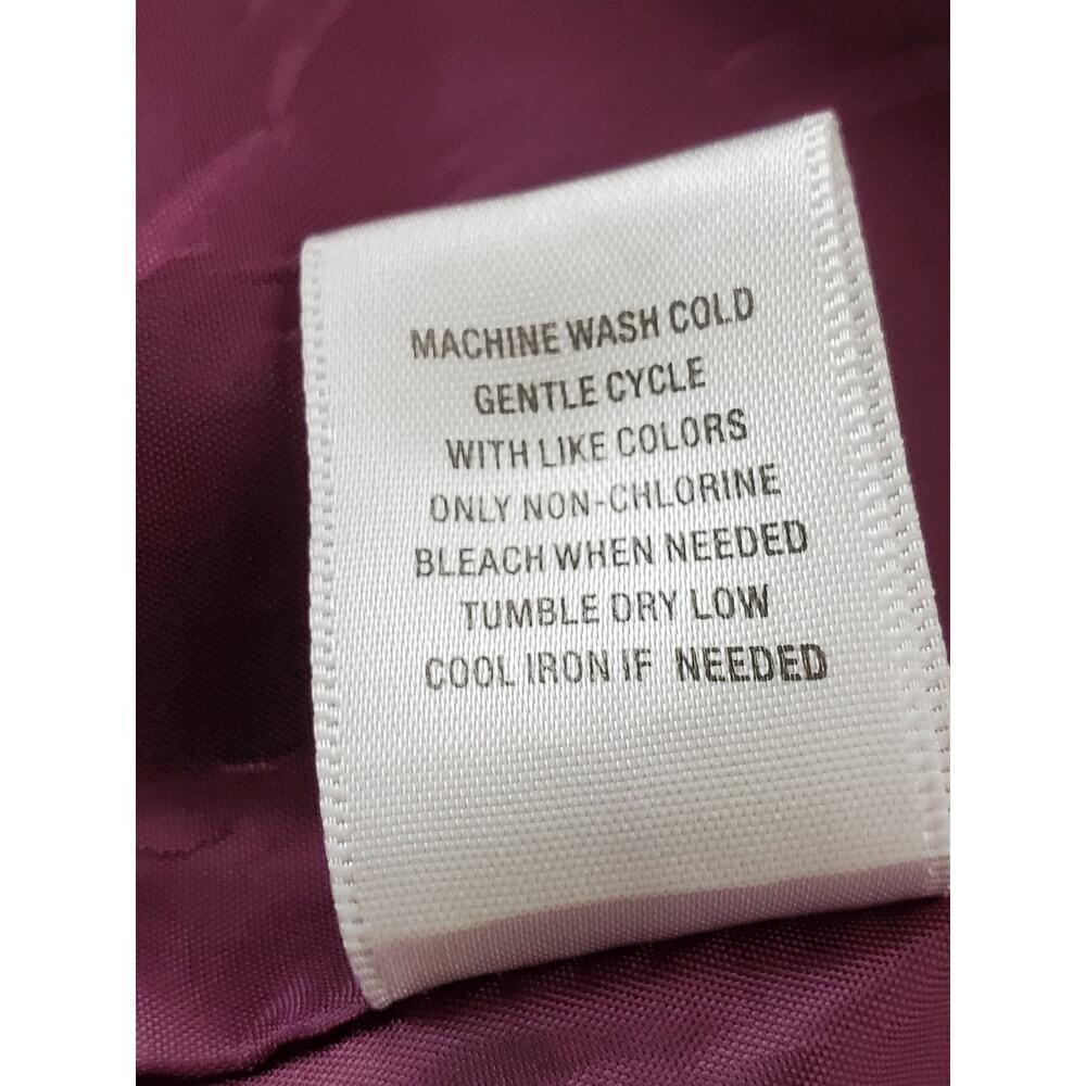 DRESSBARN Women's Dark Purple Open Front Velvet Jacket Sz S - Picture 11 of 11